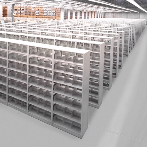 Used Aurora Shelving for record storage