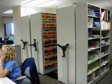 Used Aurora Shelving for medical records
