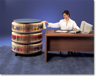 Rotary File Cabinet for reception areas